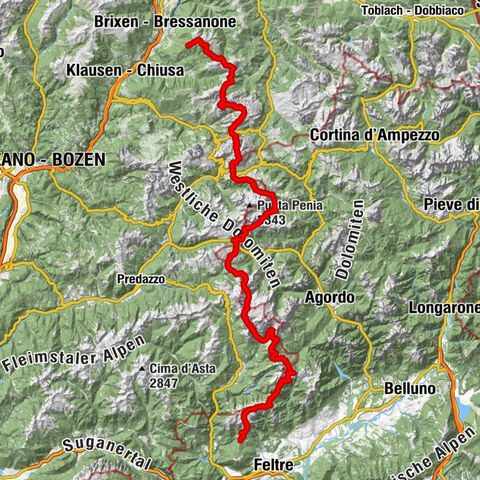 Dolomites high mountain trail no. 2