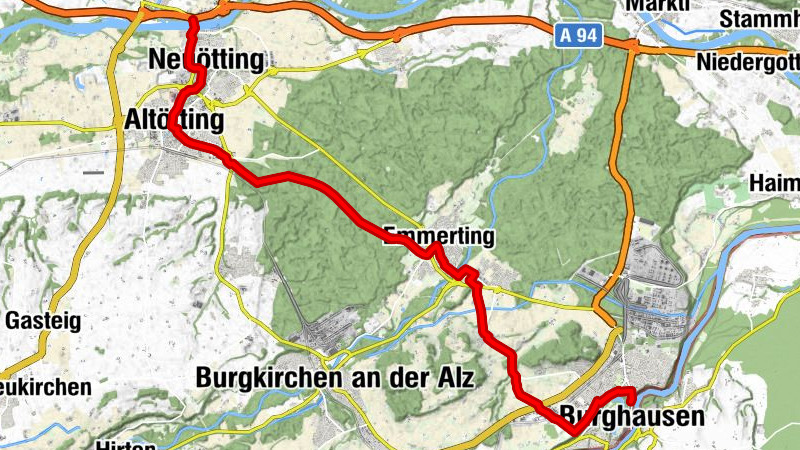 Mühldorfer Radlstern: Mühldorf-Burghausen