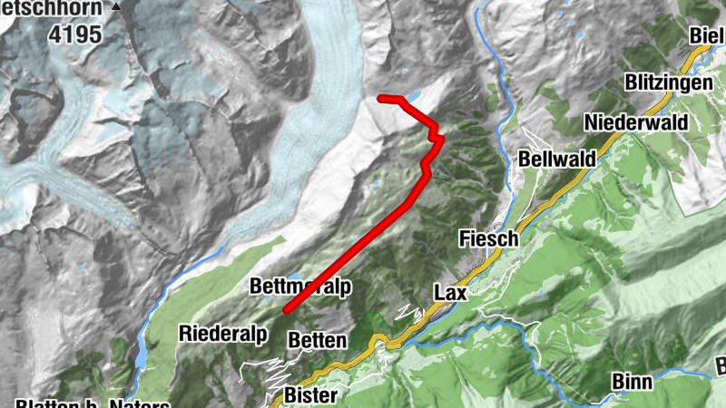 Biken zum Aletschgletscher