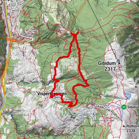 Chapel path Visperterminen and Bodmeri Suone