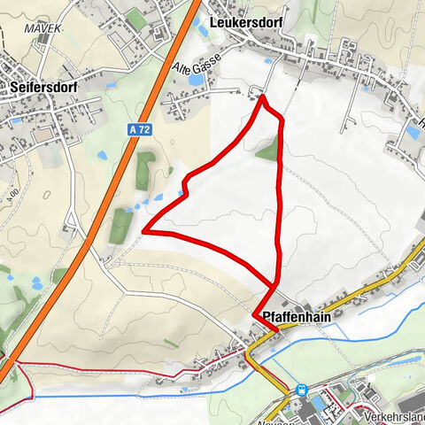 Circular trail along the fields in Pfaffenhain