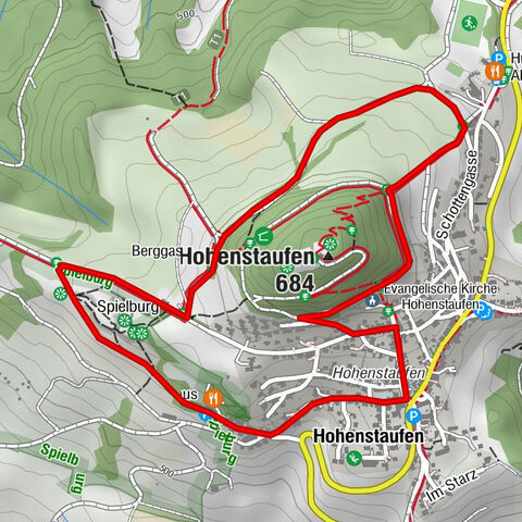 Löwenpfad "Spielburg-Runde" - Around the mountain Hohenstaufen