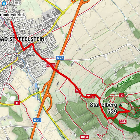 Von Staffelstein auf dem Staffelberg