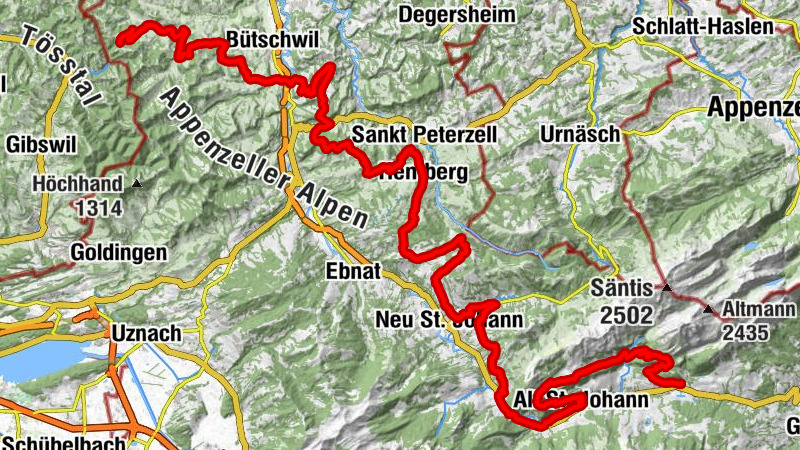 Mountainbike-Tour Hulftegg - Wildhaus