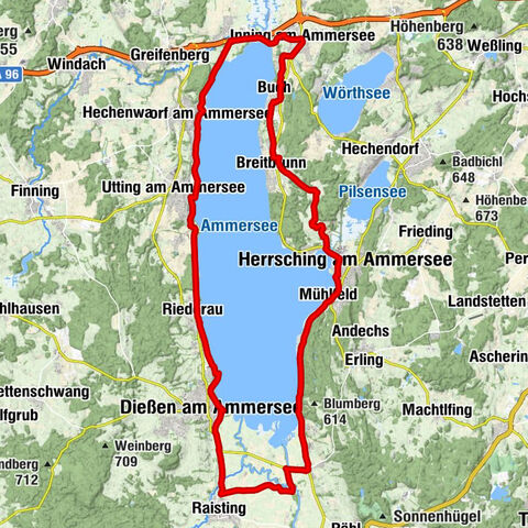 Radweg um den Ammersee