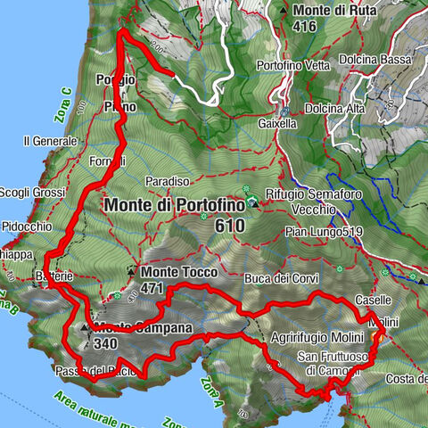 Camogli - Passo del Bacio - Via dei Tubi - Camogli