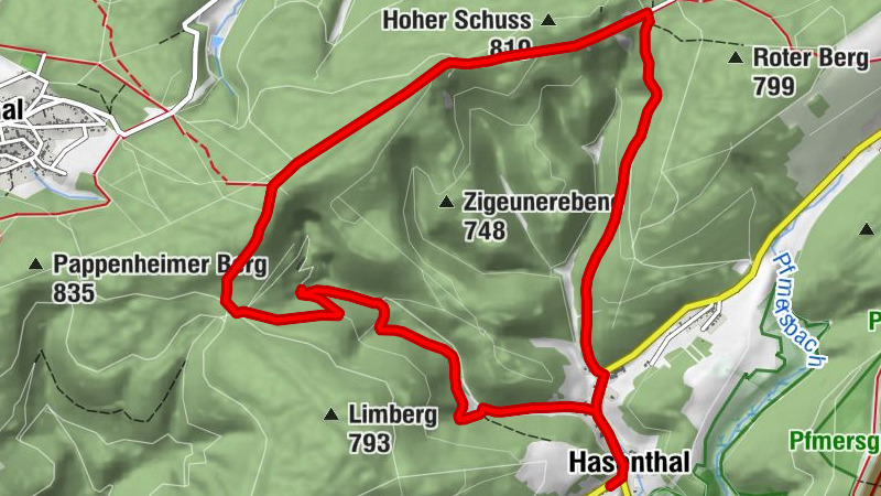 Circular hiking trail - GeoTrail Hasenthal