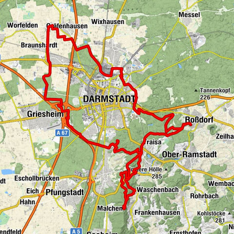 Der lange Klassiker um Darmstadt