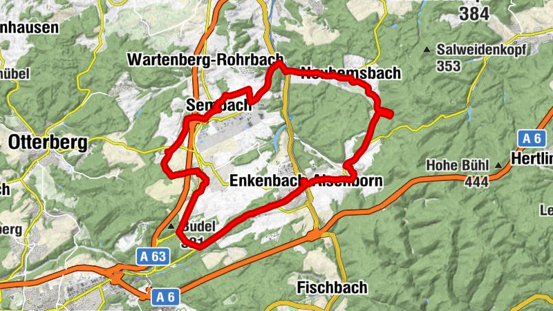R-EA-03 Northern Verbandsgemeinde Round Cycle Route Enkenbach-Alsenborn approx. 29 km