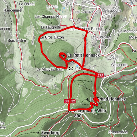 Hiking circuit - tour of the small and large Hohnack