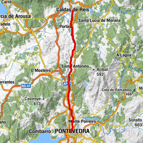 Camino Teil 3 Pontevedra - Caldas de Reis