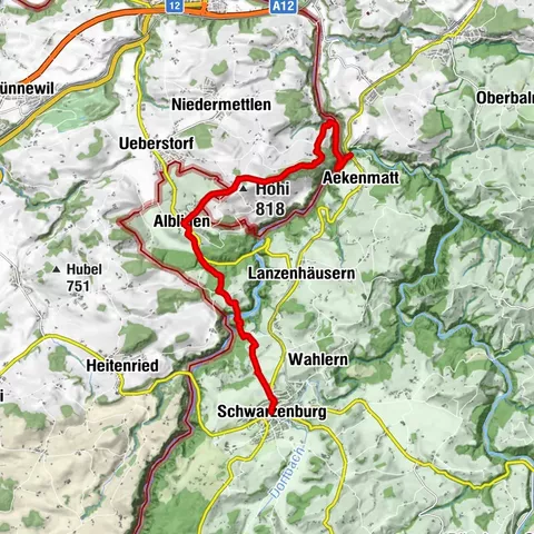 Schwarzwasser-Sense-Schluchtenweg Etappe 2 (SchweizMobil 381)