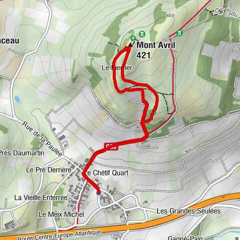 Moroges - Mont Avril - Le Pierrier - Cercot
