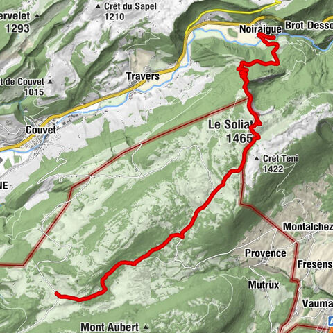 Noiraigue - Les Oeillons - Le Soliat - Provence