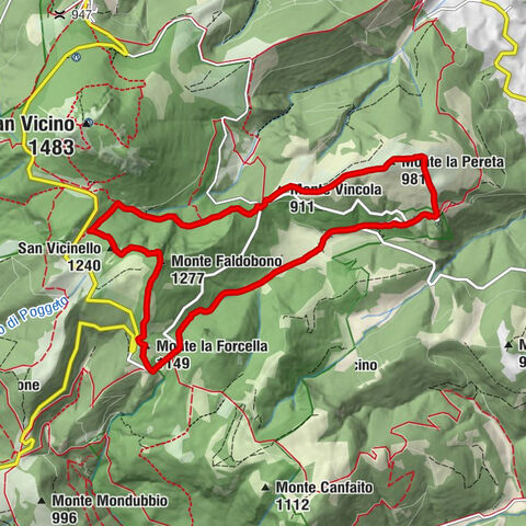 Il cantuccio - Monte San Vicinello - Monte Faldobono - Monte la Forcella