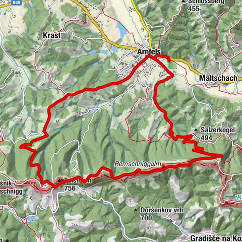 Arnfels - Tolsti vrh - Remschnigg Almhütte