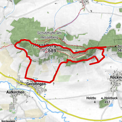 Gerolfingen - Berghaus - Hesselberg - Hesselberghaus