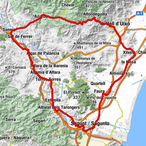 Sagunt - El Roser - Ermita de Sant Josep - Bajo Vías