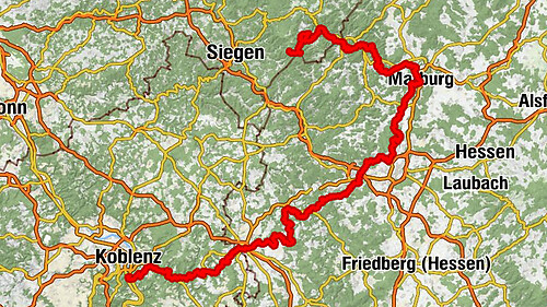 Lahnwanderweg 01-19 (complete route, stage tour)