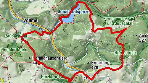 Circular hiking trail Kierspe (A7) - Nature experiences above the Volme