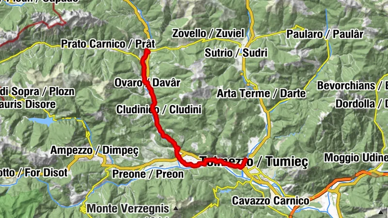 FVG 8/a – Obchádzka cyklotrasy v Karnii (C8VA)