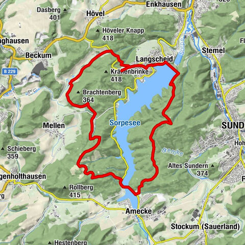 Over the heights around the Sorpesee