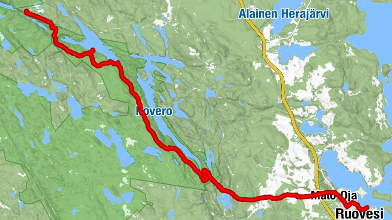 Helvetinkolu-Luomajärvi-Kovero-Ruovesi