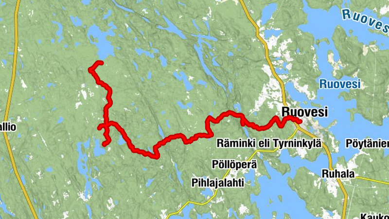 Pirkan Taival, Eteläinen osuus Heinälahdelta Ruovedelle