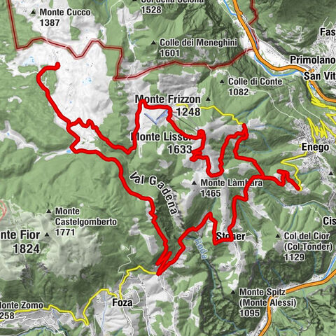 2023-10-14 Monte Lisser da Cornetta Tombal. Ritorno da Val Maron Marcersina Stoner 