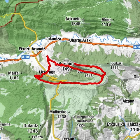 Hora Beriain a Lizarraga - Camping Arbizu Route 9