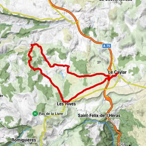 CIRCUIT N°71 - TOUR OF THE TEMPORARY LAKE - ESPACE VTT-FFC LODÉVOIS ET LARZAC