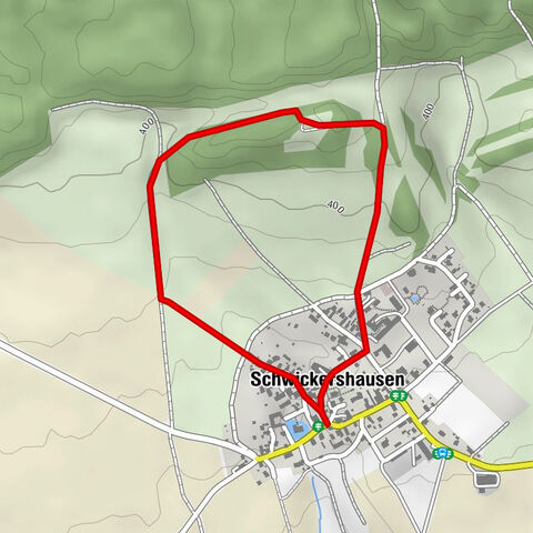 Goethestein - Schwickershausen - Grabfeld circular route