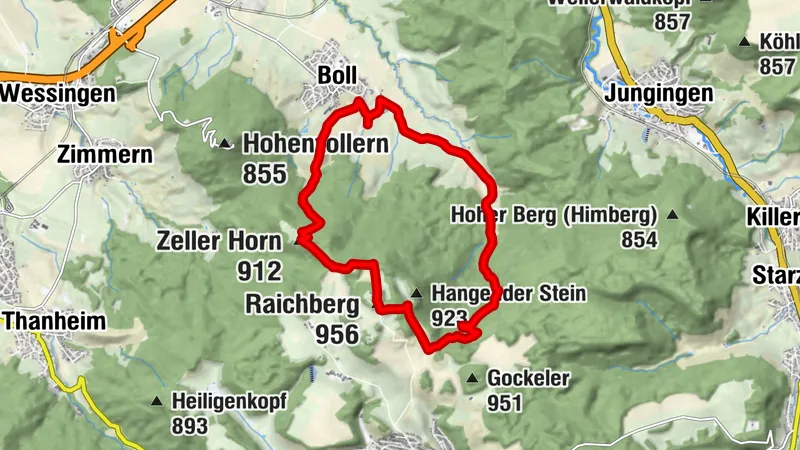 Raichberg route in Hechingen