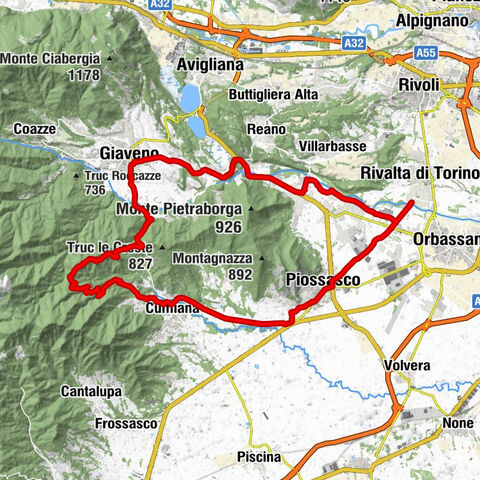 RIVALTA DI TORINO - Road bike to Verna di Cumiana from Bicigrill Rivalta Torinese