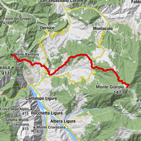Sentiero 200 - Anello Borbera - Spinti - TAPPA 4/11 (Forcella Sud Monte Barillaro - Monte Giarolo) in mountain bike