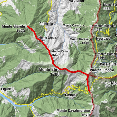 Sentiero 200 - Anello Borbera - Spinti - TAPPA 5/11 (Capanne di Cosola - Monte Giarolo) in mountain bike