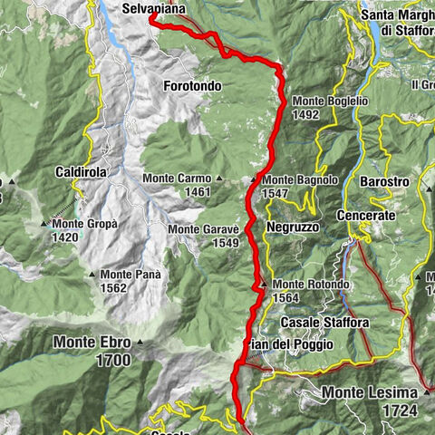 Sentiero 105 : Sentiero Selvapiana - Capanne di Cosola in mountain bike