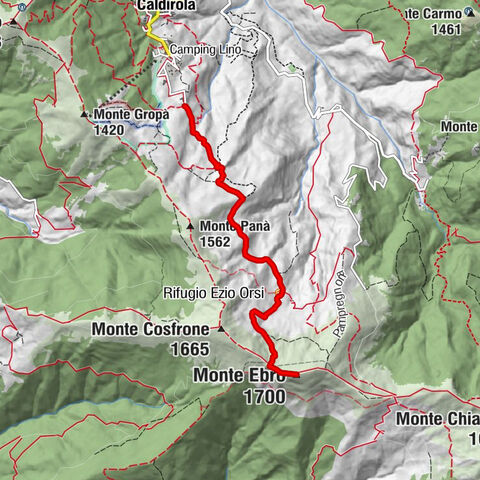 Sentiero 106 : Sentiero Caldirola - Monte Ebro in mountain bike