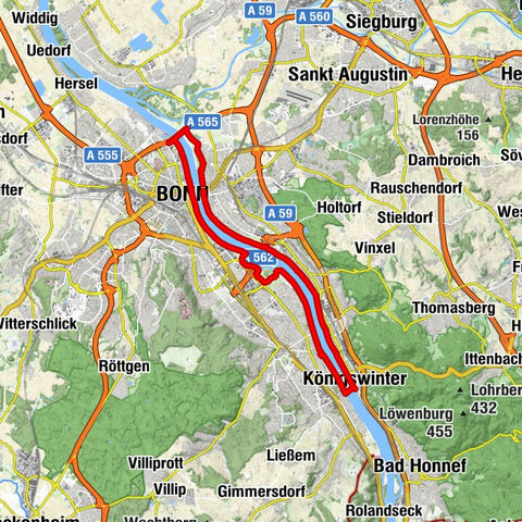 Biergarten Radtour Bonn & Königswinter
