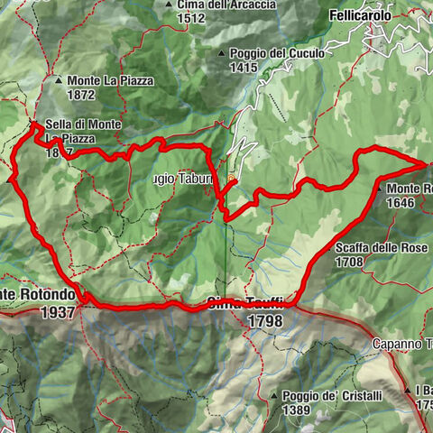 cima Tauffi monte Rotondo monte Lagoni