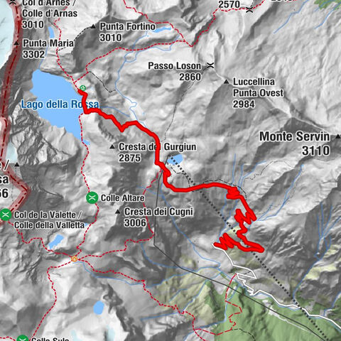 USSEGLIO Lake behind the Tower and of the Rossa