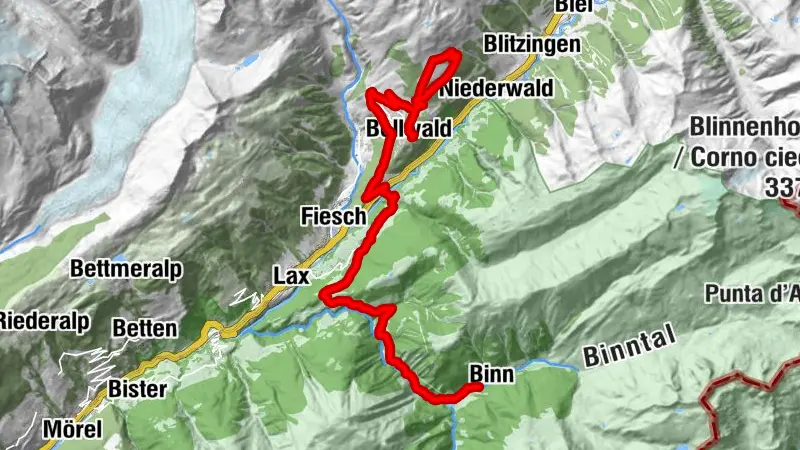 Valais Panorama Bike 3. Bellwald-Binn