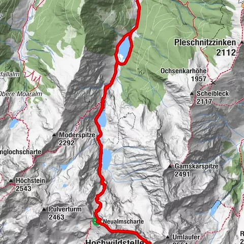 Hochwildstelle (2.747 m) - Aufstieg über Hans-Wödl-Hütte