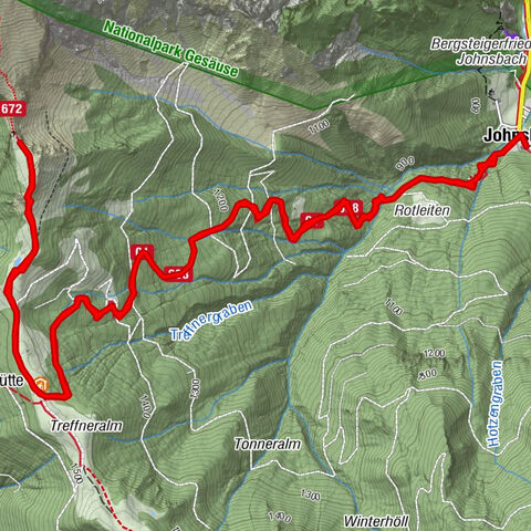 Von Johnsbach zur Mödlingerhütte zum Heldenkreuz