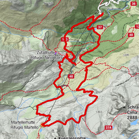 Martell-Tal Rundweg zur Marteller Hütte