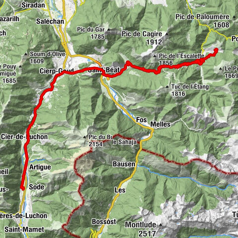 H 8. Etappe Le Crozet-Luchon, Okzitanien/Frankreich