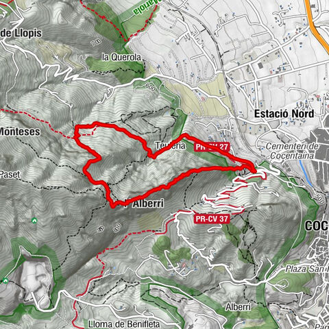 Cocentaina - la-penya-banyada-por-la-cresta