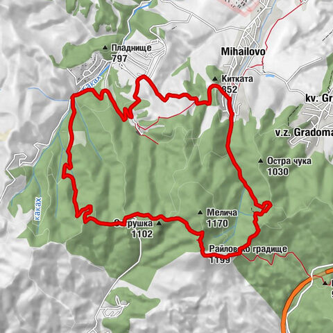 Банкя - Райловско градище - Острушка - Перник