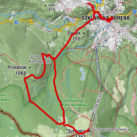 Szklarska Poręba - Schronisko Kamieńczyk - Szrenica