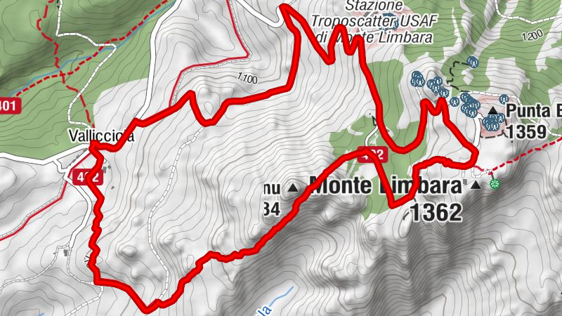 Vallicciola - Punta Gjucantinu - Punta Sa Berritta - Monte Limbara
